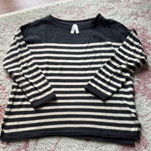 Pact small Striped Black and Cream Shirt